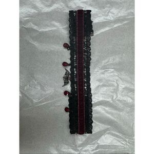Gothic Adjustable Choker Necklace with Velvet and Bat Charm